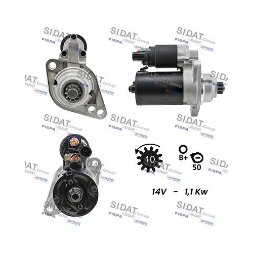 Starter Sidat S12BH0094A2 für Audi Seat Skoda VW Vag