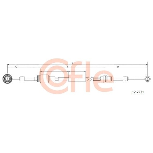 Seilzug Schaltgetriebe Cofle 12.7271 für Fiat