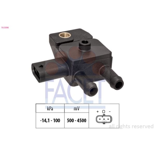 Sensor Abgasdruck Facet 10.3306 Made In Italy - Oe Equivalent für Bmw Toyota