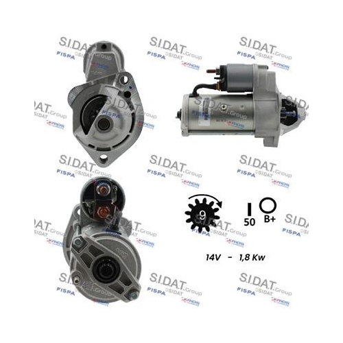 Starter Sidat S12VA0026 für Audi Seat Skoda VW Vag Hitachi Clark