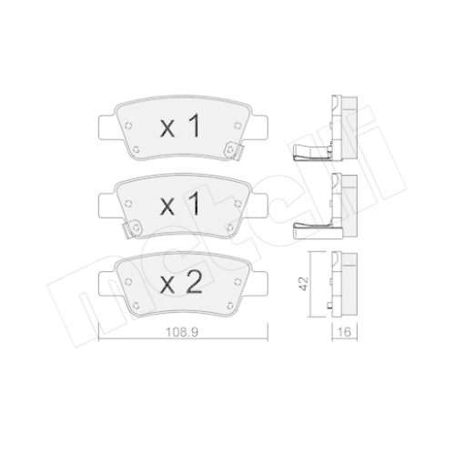 Bremsbelagsatz Scheibenbremse Metelli 22-0790-0 für Honda Hinterachse