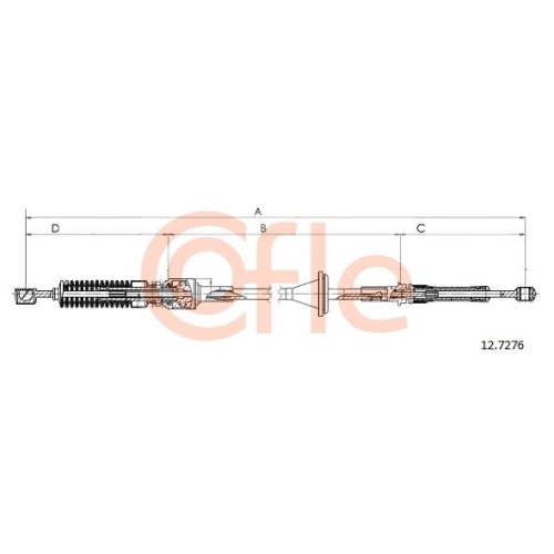 Seilzug Schaltgetriebe Cofle 12.7276 für Fiat