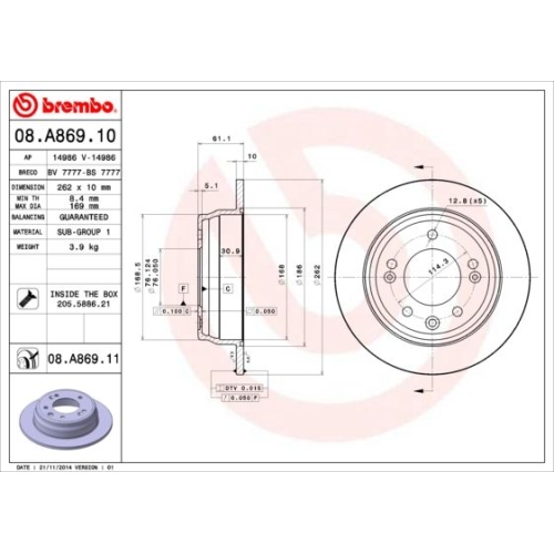 2X Brembo Bremsscheibe Prime Line für Hyundai Kia Hyundai (beijing)