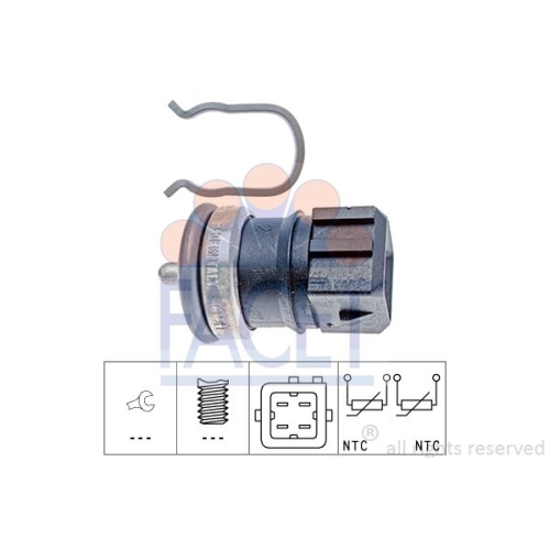 Sensor Coolant Temperature Facet 7.3251 Made In Italy - Oe Equivalent for Nissan