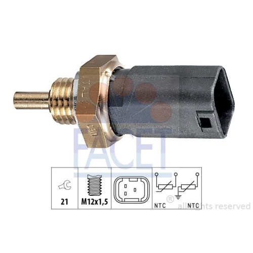 Sensor Kühlmitteltemperatur Facet 7.3252 Made In Italy - Oe Equivalent für Lada