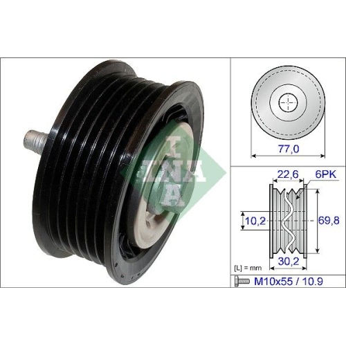 Umlenk /führungsrolle Keilrippenriemen Ina 532 0700 10 für Opel Vauxhall