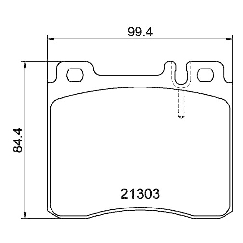 Bremsbelagsatz Scheibenbremse Hella Pagid 8DB 355 007-551 für Mercedes Benz