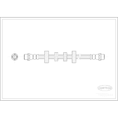 Bremsschlauch Corteco 19020444 für Audi MG Rover VW Vorderachse Beidseitig Links