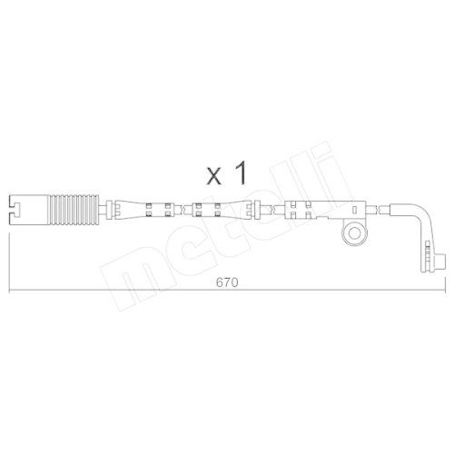 Warnkontakt Bremsbelagverschleiß Metelli SU.150 für Bmw Vorderachse
