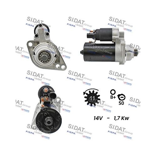 Starter Sidat S12BH0117A2 für Audi Seat Skoda VW Vag