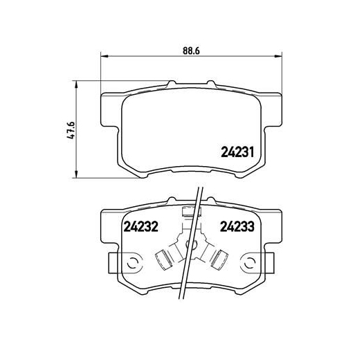 Brake Pad Set Disc Brake Brembo P28051 Prime Line for Honda Isuzu Nissan Acura