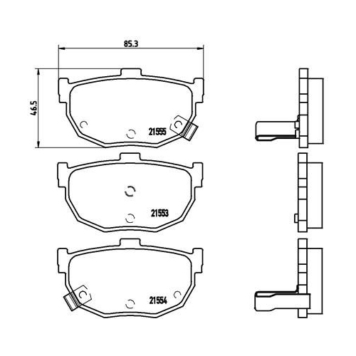 Bremsbelagsatz Scheibenbremse Brembo P30003 Prime Line für Mazda Nissan Suzuki