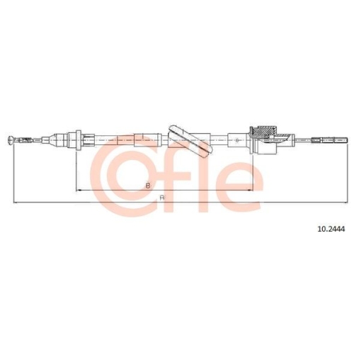 Seilzug Kupplungsbetätigung Cofle 10.2444 für Ford