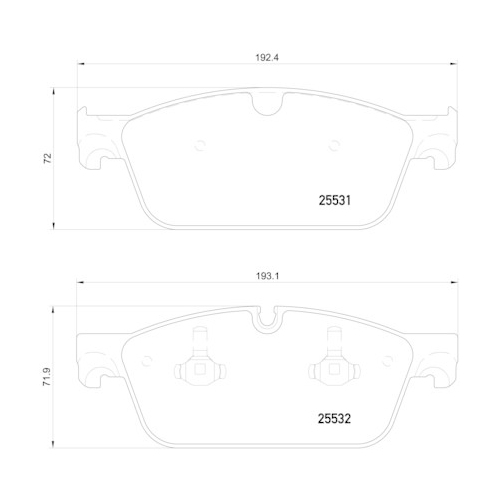 Bremsbelagsatz Scheibenbremse Brembo P50112 Prime Line für Mercedes Benz