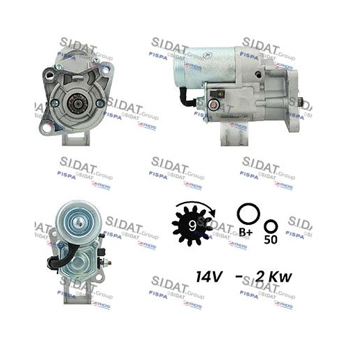 Starter Sidat S12DE0321A2 für Mazda Mitsubishi Hyundai Kia