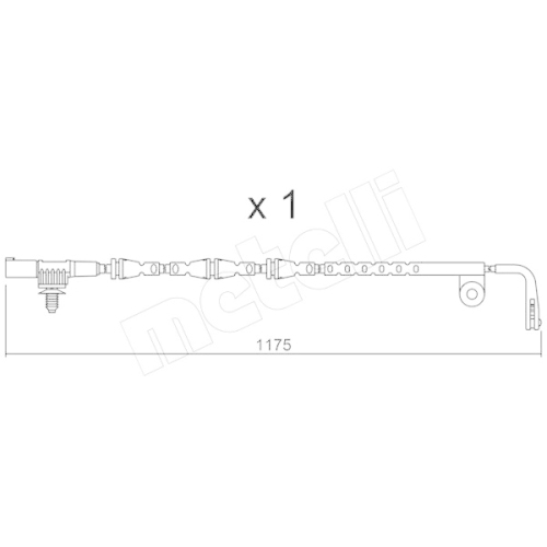 Warnkontakt Bremsbelagverschleiß Metelli SU.228 für Land Rover Vorderachse