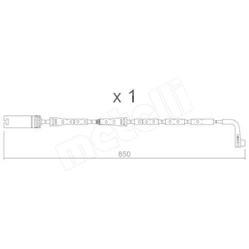 Warnkontakt Bremsbelagverschleiß Metelli SU.259 für Bmw Vorderachse