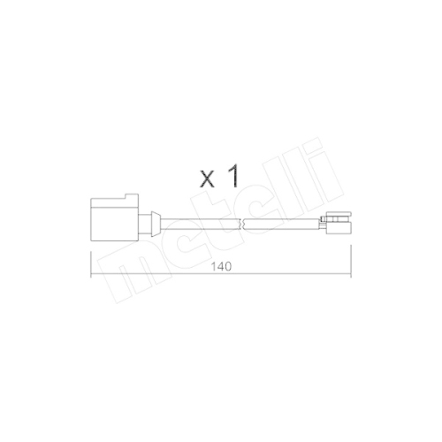Warnkontakt Bremsbelagverschleiß Metelli SU.274 für Porsche VW Hinterachse