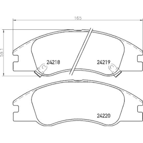 Bremsbelagsatz Scheibenbremse Hella Pagid 8DB 355 012-041 für Kia Vorderachse