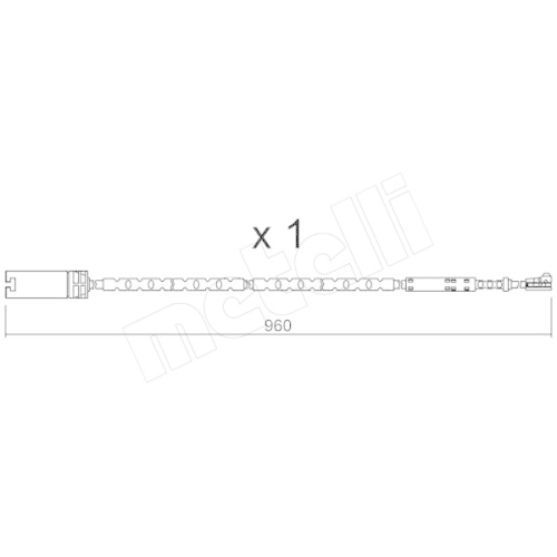 Warnkontakt Bremsbelagverschleiß Metelli SU.281 für Bmw Mini Hinterachse