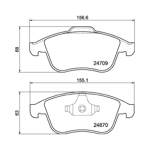 Bremsbelagsatz Scheibenbremse Hella Pagid 8DB 355 014-801 für Renault Samsung