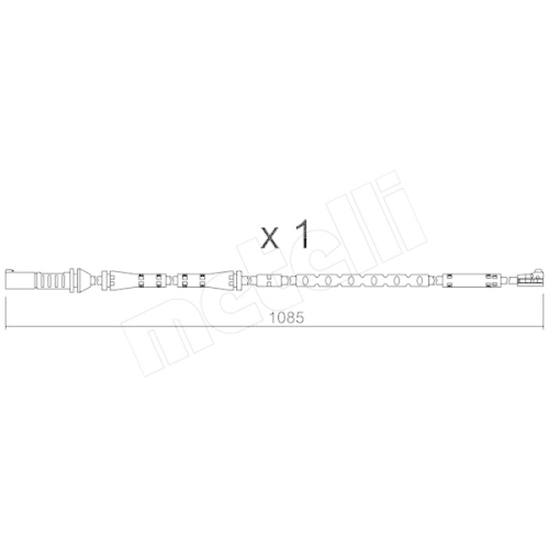 Warnkontakt Bremsbelagverschleiß Metelli SU.284 für Bmw Vorderachse