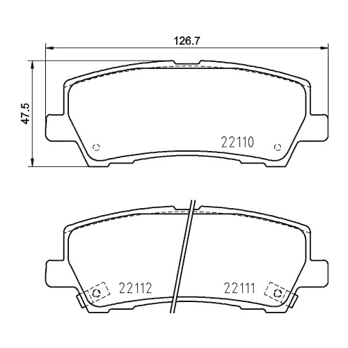 Bremsbelagsatz Scheibenbremse Hella Pagid 8DB 355 036-441 für Ford Ford Usa