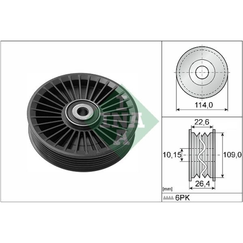 Umlenk /führungsrolle Keilrippenriemen Ina 532 0108 10 für Mercedes Benz Opel