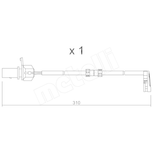 Warnkontakt Bremsbelagverschleiß Metelli SU.290 für Audi Vorderachse
