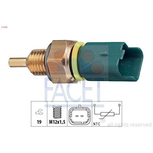 Sensor Kühlmitteltemperatur Facet 7.3276 Made In Italy - Oe Equivalent für Fiat