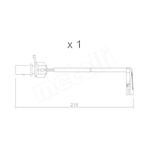 Warnkontakt Bremsbelagverschleiß Metelli SU.291 für Audi Porsche Hinterachse