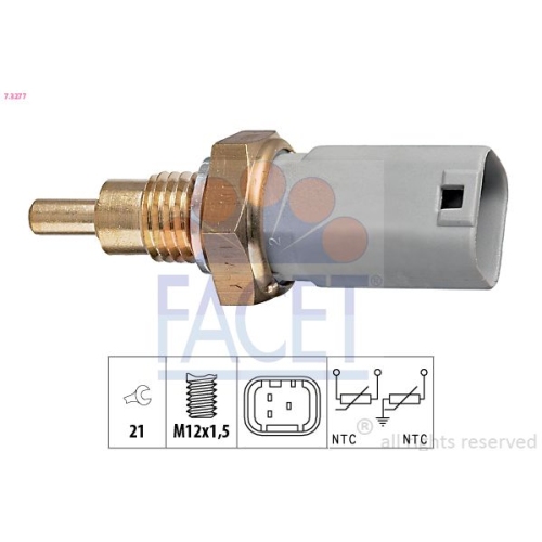 Sensor Kühlmitteltemperatur Facet 7.3277 Made In Italy - Oe Equivalent für Fiat