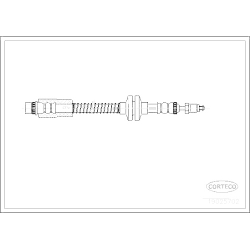 Bremsschlauch Corteco 19025702 für Citroën Fiat Lancia Peugeot Vorderachse Vorne