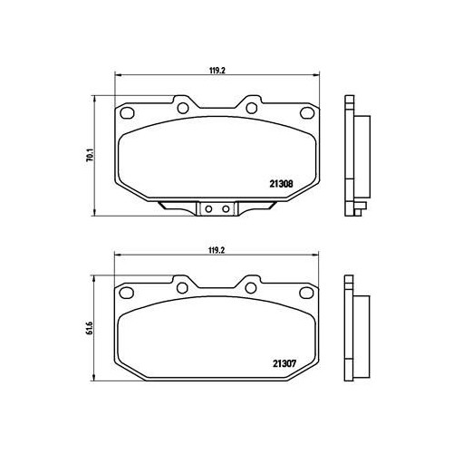 Bremsbelagsatz Scheibenbremse Brembo P56025 Prime Line für Nissan Subaru Toyota