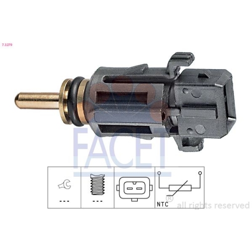 Sonde De Température Liquide De Refroidissement Facet 7.3279 pour Bmw Mini