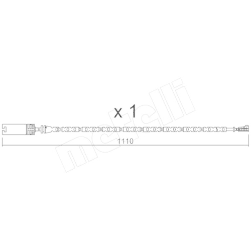 Warnkontakt Bremsbelagverschleiß Metelli SU.303 für Bmw Hinterachse