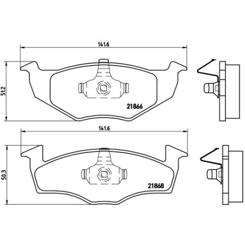 Bremsbelagsatz Scheibenbremse Brembo P85025 Prime Line für Audi Seat Skoda VW