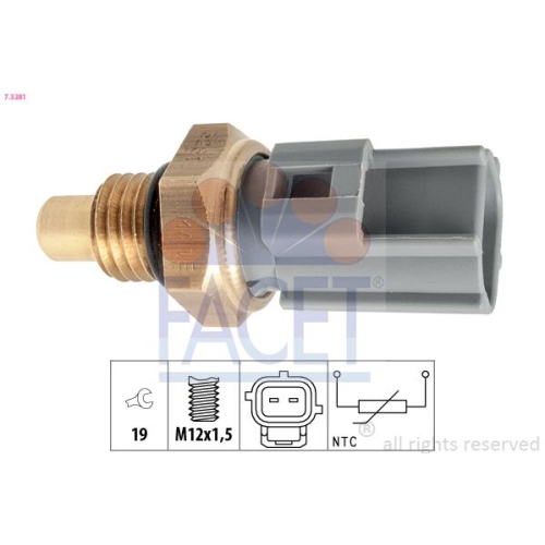 Sensor Kraftstofftemperatur Facet 7.3281 Made In Italy - Oe Equivalent für Ford