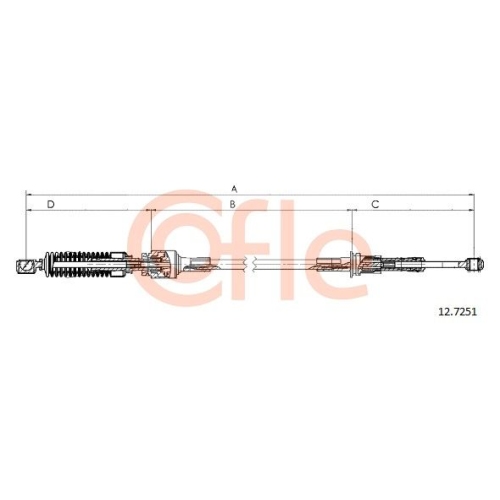 Seilzug Schaltgetriebe Cofle 12.7251 für Fiat Lancia