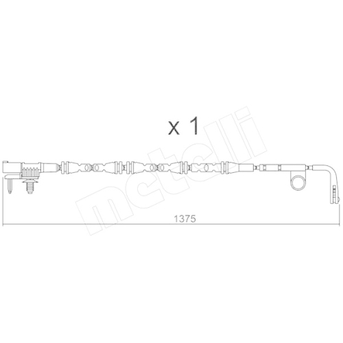 Warnkontakt Bremsbelagverschleiß Metelli SU.315 für Land Rover Vorderachse