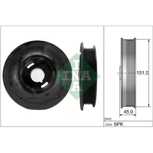 Riemenscheibe Kurbelwelle Ina 544 0072 10 für Opel Saab Vauxhall