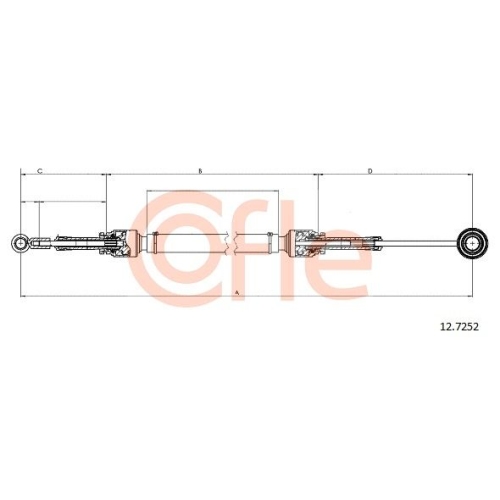 Seilzug Schaltgetriebe Cofle 12.7252 für Fiat