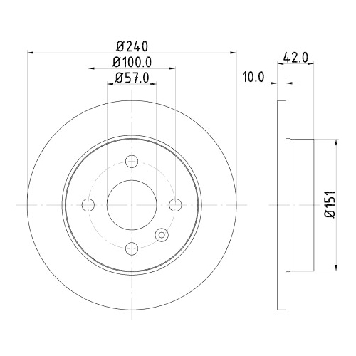 Hella Pagid 2X Bremsscheibe Pro für Opel Vauxhall Chevrolet