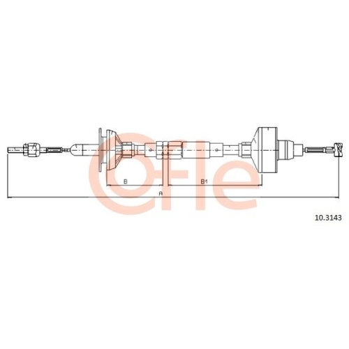 Seilzug Kupplungsbetätigung Cofle 10.3143 für VW Vag