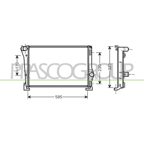 Kühler Motorkühlung Prasco FT133R008 Prascoselection für Fiat Lancia