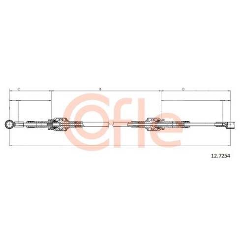 Seilzug Schaltgetriebe Cofle 12.7254 für Fiat Lancia