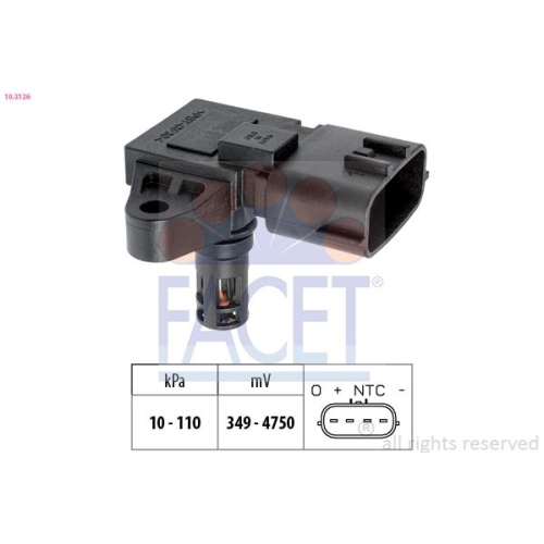 Luftdrucksensor Höhenanpassung Facet 10.3126 Made In Italy - Oe Equivalent für