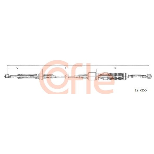 Seilzug Schaltgetriebe Cofle 12.7255 für Fiat Lancia