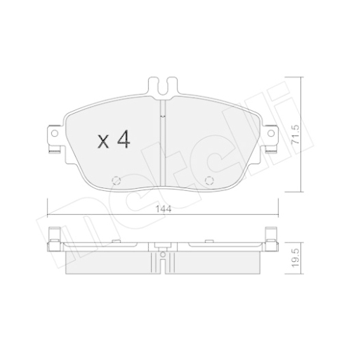 Bremsbelagsatz Scheibenbremse Metelli 22-0965-0 für Mercedes Benz Mercedes Benz