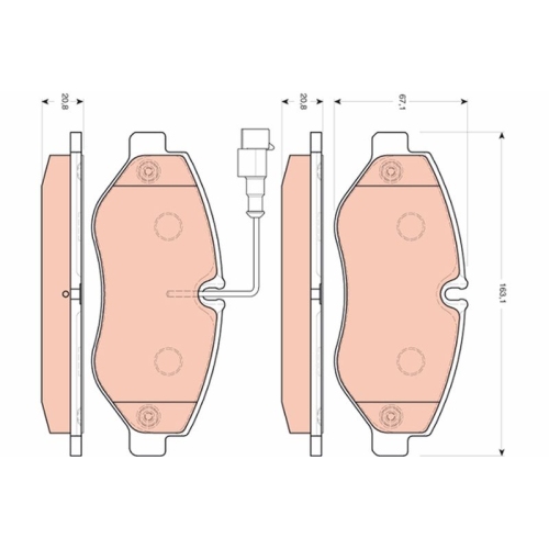 Bremsbelagsatz Scheibenbremse Trw GDB3439 für Nissan Renault Renault Trucks